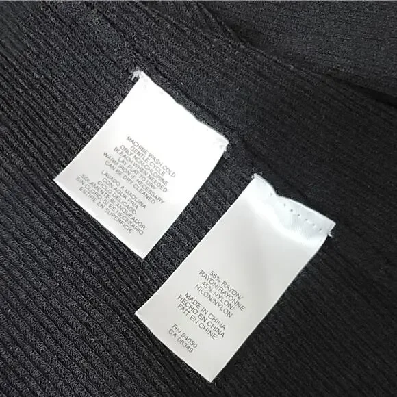 Jones New York Collection Platinum Sleeveless Black Ripped Top Size Large - Picture 6 of 7